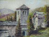 IL casolare  Olio su MDF - 24 x 30